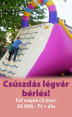 Csúszdás légvár bérlés